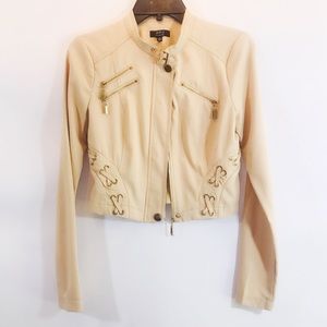 Privy Privately Privileged Faux Suede Moto Jacket